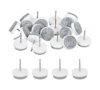 sourcing map Nail-on Furniture Sliders, 24Pcs Nail-on Felt Pads Round Chair Table Feet Pads Chair Leg Floor Protectors for Hardwood Floors (White, 22mm/0.87")