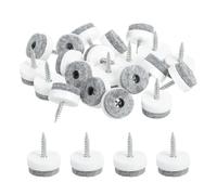 sourcing map Nail-on Furniture Sliders, 50Pcs Nail-on Felt Pad Round Chair Table Feet Pads Chair Leg Floor Protectors for Hardwood Floors (White, 20mm/0.79")