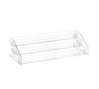 sourcing map Nail Polish Organizer, 3 Layers Acrylic Display Rack Clear Eyeglasses Display Case for Storing Sunglasses Essential Oils Makeup