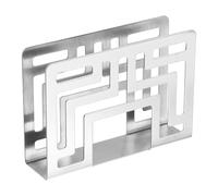 sourcing map Napkin Holder, Stainless Steel Napkin Dispenser Lattice Tissue Paper Dispenser Free Standing for Kitchen, Restaurant, Coffee Shop, Dining Room, Table Decor, Silver