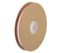 Sourcing Map Natural Cotton Striped Ribbon, 3/8 Inch x 20 Yard, Classic, Multiple Occasions, Red Stripes