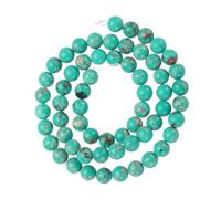 sourcing map Natural Galaxy Sea Sediment Beads 6mm Polished Round Smooth Gemstone Loose Beads for Bracelet Jewelry Making (15" Length, Mixed Deep Green, About 60pcs)