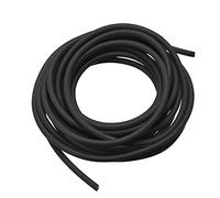 sourcing map Natural Latex Rubber Tubing 1.6mm ID 3.2mm OD 10ft Black Highly Elastic for Sports Exercise Fitness