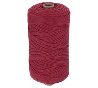 sourcing map Natural Macrame Cord 2mm x 219 Yards 3 Strand Twisted Cotton Macrame Rope for DIY Knitting Plant Wall Hanger Dreamcatcher, Burgundy