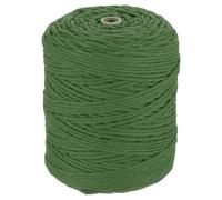 sourcing map Natural Macrame Cord 3mm x 328 Yards 4 Strand Twisted Cotton Macrame Rope for DIY Knitting Plant Wall Hanger Dreamcatcher, Army Green