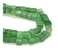 sourcing map Natural Square Stone Bead 4x4mm 85pcs Cube Loose Semi Gemstone Bead for Bracelet Jewelry Making Design DIY, Deep Green Aventurine
