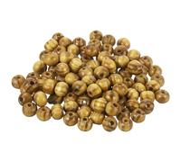 sourcing map Natural Wood Beads, 200Pcs 6mm Diameter Light Brown Round Loose Spacer Beads for DIY Jewelry Bracelet, 2mm Hole