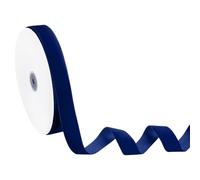 sourcing map Navy Blue Velvet Ribbon 1" Wide x 25 Yards Vintage Single Face Roll for Gift Wrapping Christmas Tree Crafts Party Wedding Decoration