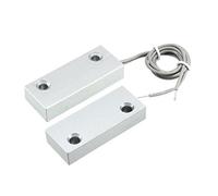 sourcing map NC Alarm Security Rolling Gate Garage Door Contact Magnetic Reed Switch Silver Gray MC-59