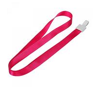 sourcing map Neck Lanyards with Plastic Hook, Flat Strap for ID Card Name Tag Badge Holders, Fuchsia Pack of 5