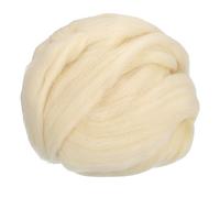 sourcing map Needle Felting Wool, 3.5 Oz Nature Fibre Wool Yarn Roving for Wet Felting, Handcrafts, DIY Materials (Light Apricot White)