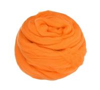 sourcing map Needle Felting Wool, 8.5 Oz Nature Fibre Wool Yarn Roving for Wet Felting, Handcrafts, DIY Materials (Orange)