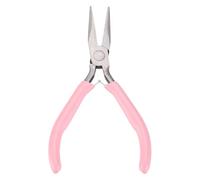 sourcing map Needle Nose Pliers 5" Mini Jewelry Pliers with Npn-Slip PVC Handle Thin Precision Jewelry Flat Jaw for Beading Tool Hobby Craft, Pink