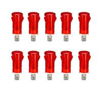 sourcing map Neon Indicator Lights 220V, Dash Bulbs MDX-11A Red, 10mm 2/5" Push-in Mount, 10Pcs