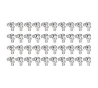 sourcing map Nickel-Plated Iron 90 Degree Grease Fitting M6 x 1mm Thread Hydraulic Grease Fitting Accessories, 40Pcs