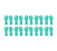 sourcing map Nitrile Chemical Resistant Gloves, Industrial Gloves Anti-Slip Protective Safety Work Glove for Cleaning Dish Washing Resist Acid Alkali, X-Large,Green, Pair of 10