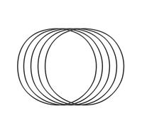sourcing map Nitrile Rubber O-Rings 150mm OD 146mm ID 2mm Width, Metric Sealing Gasket, Pack of 5