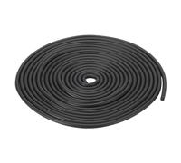 sourcing map Nitrile Rubber Round Seal Strip, 2mm(5/64") Diameter 2 Meters (6.56Ft) Long Hard Solid Rubber Weather Stripping for DIY Gasket, Industrial Equipment, and Furniture