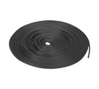 sourcing map Nitrile Rubber Round Seal Strip, 3mm(1/8") Diameter 5 Meters (16.4Ft) Long Hard Solid Rubber Weather Stripping for DIY Gasket, Industrial Equipment, and Furniture