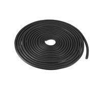 sourcing map Nitrile Rubber Round Seal Strip, 7mm(9/32") Diameter 6 Meters (19.69Ft) Long Hard Solid Rubber Weather Stripping for DIY Gasket, Industrial Equipment, and Furniture