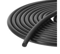 sourcing map Nitrile Rubber Seal Strip, 5mm(0.20") Diameter x 4 Meters (13.12Ft) Long Round Solid Weather Stripping for Reduce Noise, Shock, Friction