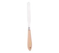 sourcing map No.17 Painting Palette Knife Stainless Steel Pointy Spatula Pallet Knife with Beech Wood Handle for Oil Acrylic Paint Canvas Mixing Spreading