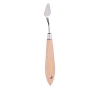 sourcing map No.2 Painting Palette Knife Stainless Steel Pointy Spatula Pallet Knife with Beech Wood Handle for Oil Acrylic Paint Canvas Mixing Spreading