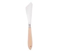sourcing map No.20 Painting Palette Knife Stainless Steel Slant Spatula Pallet Knife with Beech Wood Handle for Oil Acrylic Paint Canvas Mixing Spreading