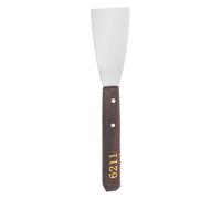 sourcing map No.6211 Painting Palette Knife Stainless Steel Flat Large Spatula Pallet Knife Metal Scraper with Wood Handle for Oil Acrylic Paint Canvas Color Mixing Spreading