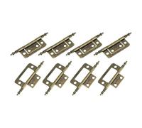 sourcing map Non-Mortise Hinges, 8pcs Iron Butt Hinge Cabinet Hinge Door Hinges for Cabinet Hardware Cupboard Door Furniture (Bronze, 3.43 x 0.75inch)
