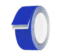 sourcing map Non Skid Tape 2 in x 16.5 ft Waterproof Frosted Non Slip Grid Tape Self-Adhesive Backing for Stairs Treads, Hardwood Floor, Indoor and Outdoor Steps, Blue
