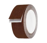 sourcing map Non Skid Tape 2 in x 16.5 ft Waterproof Frosted Non Slip Grid Tape Self-Adhesive Backing for Stairs Treads, Hardwood Floor, Indoor and Outdoor Steps, Brown