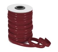 sourcing map Non-Slip Elastic Band, 1cm x 18m Burgundy Polyester Silicone Stretch Band Silicone Grip for Clothing Accessories Wigs