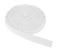 sourcing map Non-Slip Elastic Band, 2.5cm x 11m White Polyester Silicone Stretch Band Wavy-Shaped Silicone Grip for Clothing Accessories Wigs