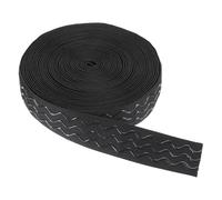 sourcing map Non-Slip Elastic Band, 4cm x 11m Black Polyester Silicone Stretch Band Wavy-Shaped Silicone Grip for Clothing Accessories Wigs