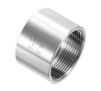 sourcing map NPT 1-1/2"x1-7/16 304 Stainless Steel Cast Pipe Fittings, Coupling Pipe Connector Adapter Pipe Connection Accessories for Plumbing Industrial and Residential, Silver