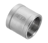 sourcing map NPT 1-1/2"x2 304 Stainless Steel Cast Pipe Fittings, Coupling Pipe Connector Adapter Pipe Connection Accessories for Plumbing Industrial and Residential, Silver