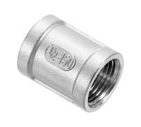 sourcing map NPT 1/2" x1-5/16 304 Stainless Steel Pipe Fittings, Coupling Pipe Connector Adapter Pipe Connection Accessories for Plumbing Industrial and Residential, Silver