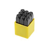 sourcing map Number Metal Stamp Set, 3/8" 10mm, Digital 0 to 9, Numbers Punch Set Wood Leather Steel Punch Tool Leather Craft Stamp