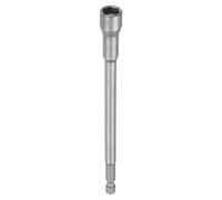 sourcing map Nut Driver Drill Bit 10mm Metric Impact Socket 1/4" Hex Shank 6" (150mm) Extra Long Magnetic 6-Point Sockets Quick-Change CR-V Steel Bolt Setter for Power Drill Drivers