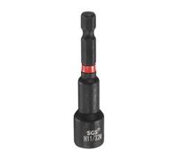 sourcing map Nut Driver Drill Bit 11/32" SAE 1/4" Hex Shank 2.56" Length | 65mm Long Magnetic 6-Point Sockets Quick Change CR-V Steel Bolt Setters for Power Drill Drivers