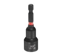 sourcing map Nut Driver Drill Bit 9/16 Inch SAE Socket 1/4" Hex Shank 2.56" (65mm) Long Magnetic 6-Point Sockets Quick Change CR-V Steel Bolt Setters for Power Drill Drivers
