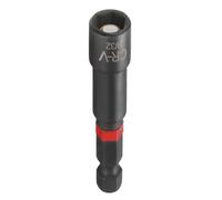 sourcing map Nut Driver Drill Bit 9/32 Inch Socket 1/4" Hex Shank 3" (65mm) Long Magnetic 6-Point Sockets Quick Change Phosphated CR-V Steel Bolt Setters for Power Drill Drivers, Black