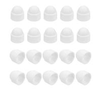 sourcing map Nut Protection Cap, 20Pcs M10x17x20mm - Plastic Hexagonal Screw Protection Cap, Dome Acorn Hex Head Bolt Covers, Waterproof Decorative Cap (White)