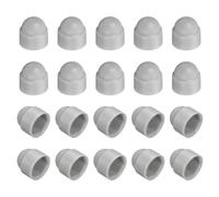 sourcing map Nut Protection Cap, 20Pcs M4x7x9mm - Plastic Hexagonal Screw Protection Cap, Dome Acorn Hex Head Bolt Covers, Waterproof Decorative Caps (Grey)