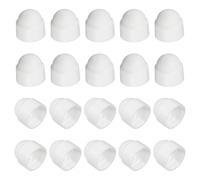 sourcing map Nut Protection Cap, 20Pcs M4x7x9mm - Plastic Hexagonal Screw Protection Cap, Dome Acorn Hex Head Bolt Covers, Waterproof Decorative Caps (White)