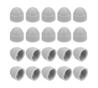 sourcing map Nut Protection Cap, 20Pcs M5x8x10mm - Plastic Hexagonal Screw Protection Cap, Dome Acorn Hex Head Bolt Covers, Waterproof Decorative Cap (Grey)