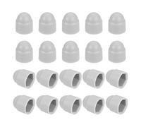sourcing map Nut Protection Cap, 20Pcs M6x10x14mm - Plastic Hexagonal Screw Protection Cap, Dome Acorn Hex Head Bolt Covers, Waterproof Decorative Cap (Grey)