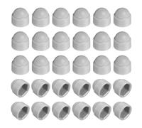 sourcing map Nut Protection Cap, 30Pcs M10x17x20mm - Plastic Hexagonal Screw Protection Cap, Dome Acorn Hex Head Bolt Covers, Waterproof Decorative Caps (Grey)