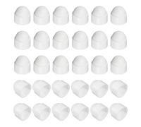 sourcing map Nut Protection Cap, 30Pcs M10x17x20mm - Plastic Hexagonal Screw Protection Cap, Dome Acorn Hex Head Bolt Covers, Waterproof Decorative Caps (White)